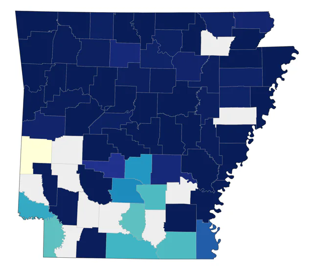 Blackpoll Warbler county map