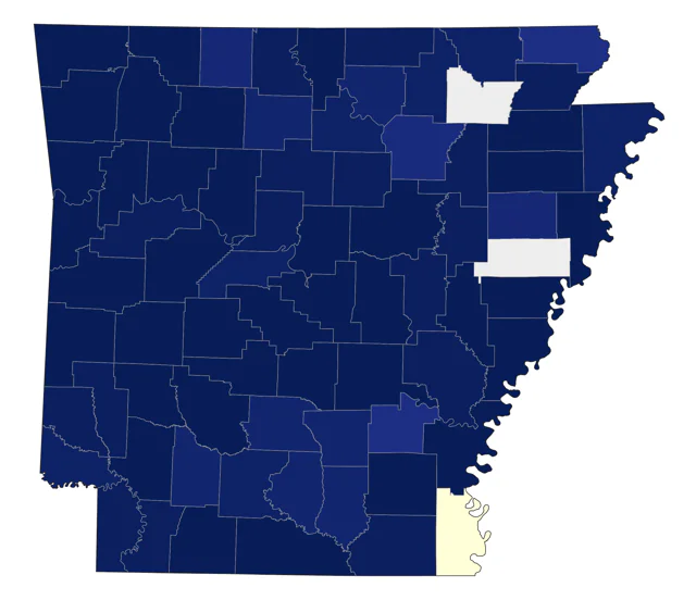 Blue-headed Vireo county map