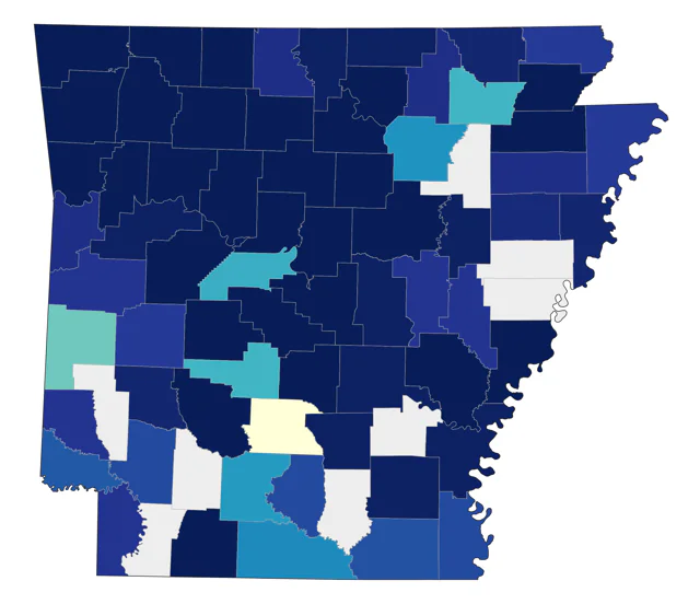 Blue-winged Warbler county map