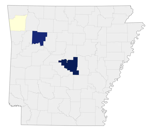 Bohemian Waxwing county map