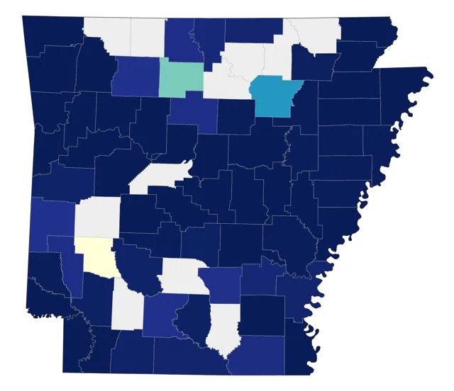 Brewer's Blackbird county map