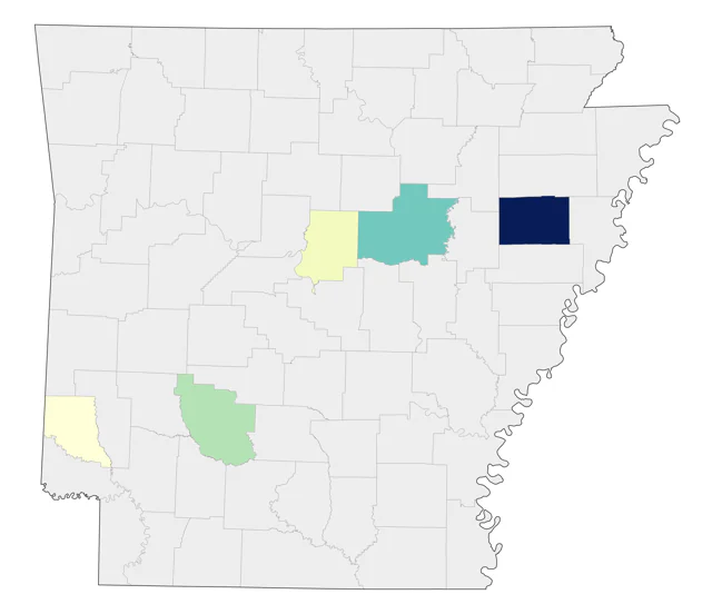 Broad-tailed Hummingbird county map