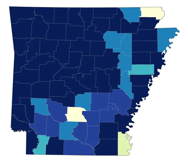 Broad-winged Hawk county map
