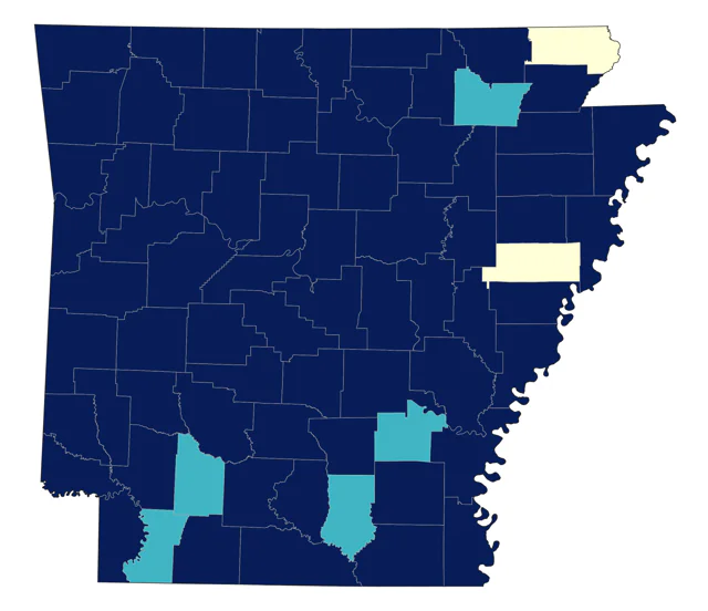 Brown Thrasher county map