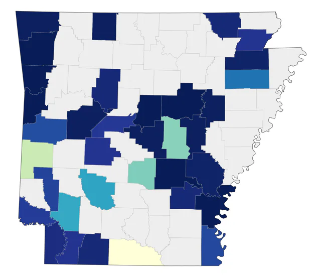 Buff-breasted Sandpiper county map