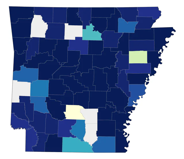 Bufflehead county map