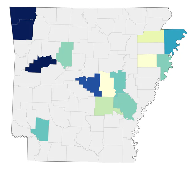 Burrowing Owl county map