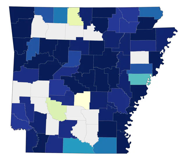 Canvasback county map