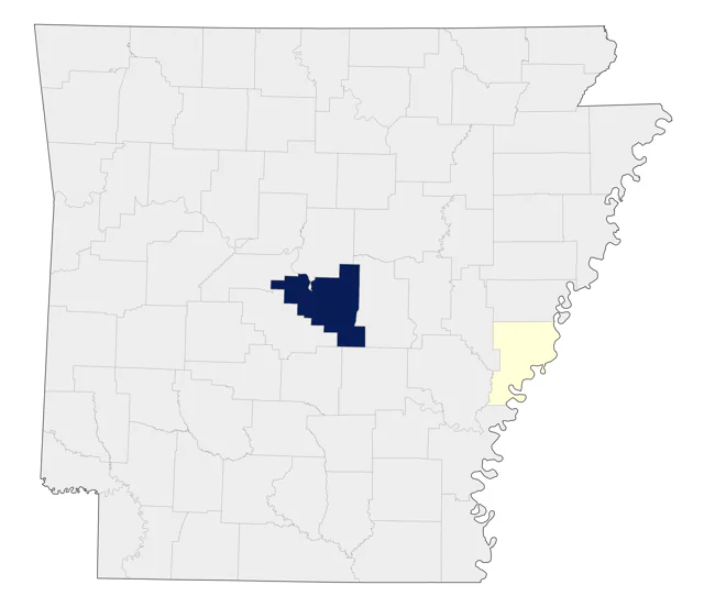 Carolina Parakeet county map