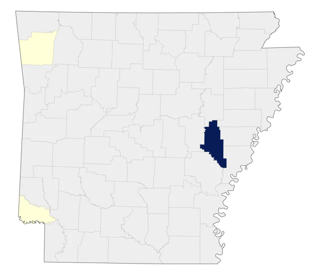 Cassin's Sparrow county map