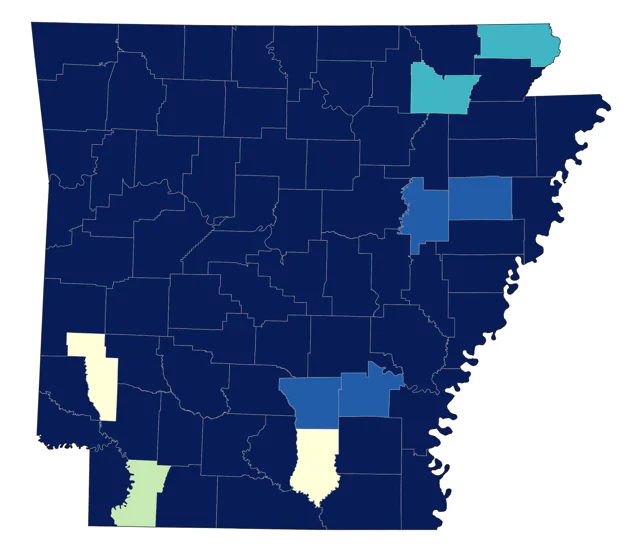 Cedar Waxwing county map