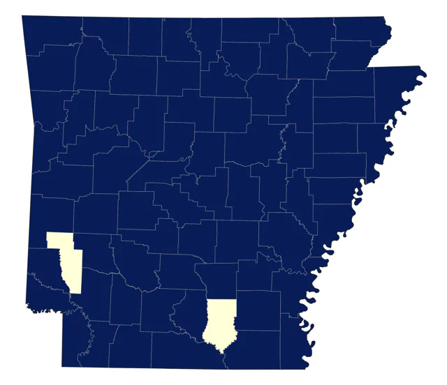 Common Grackle county map