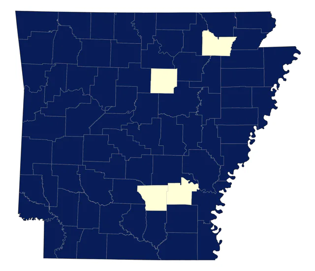 Eastern Kingbird county map