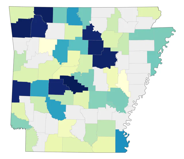 Evening Grosbeak county map