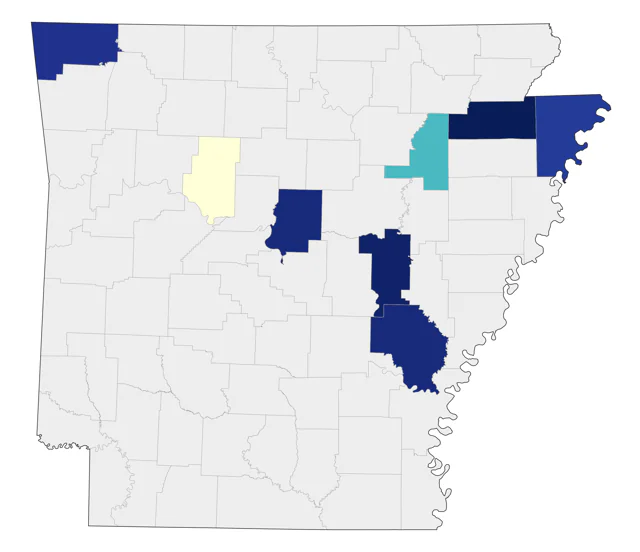 Ferruginous Hawk county map