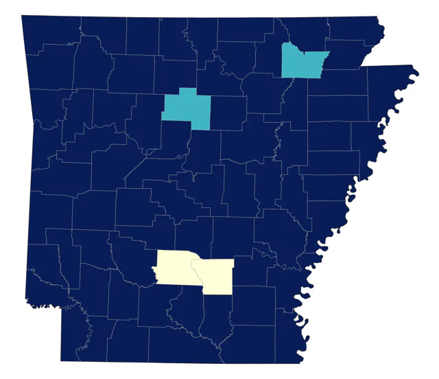 Great Blue Heron county map