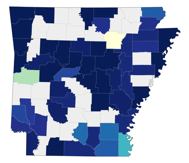 Greater Scaup county map