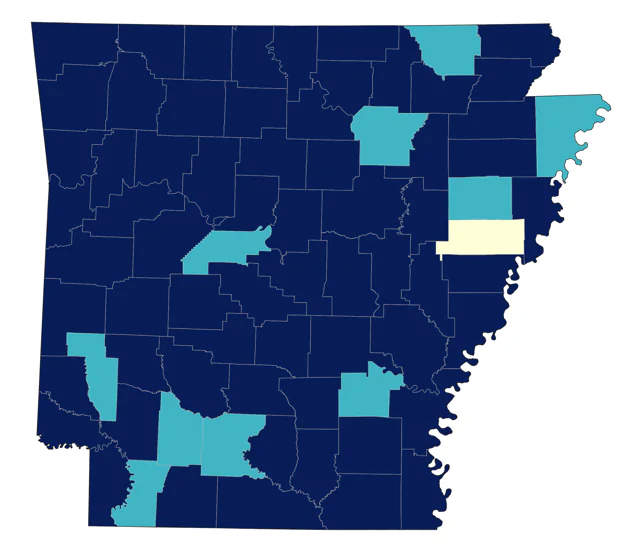 Hairy Woodpecker county map