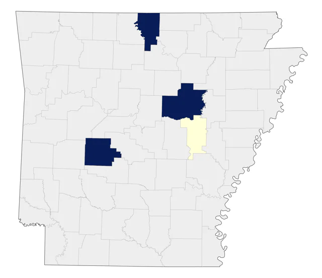 Helmeted Guineafowl county map