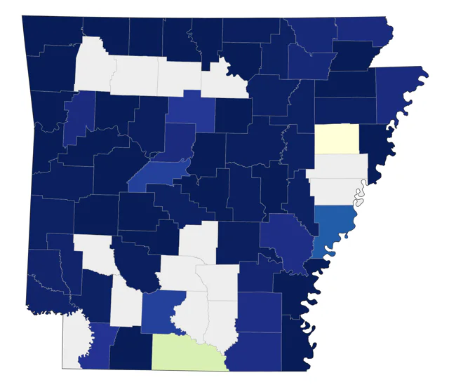 Horned Grebe county map