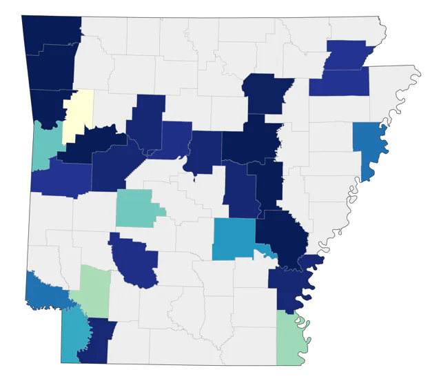 Hudsonian Godwit county map