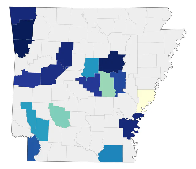 Hudsonian Whimbrel county map