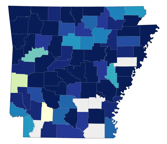 Least Flycatcher county map