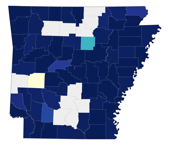 Least Sandpiper county map
