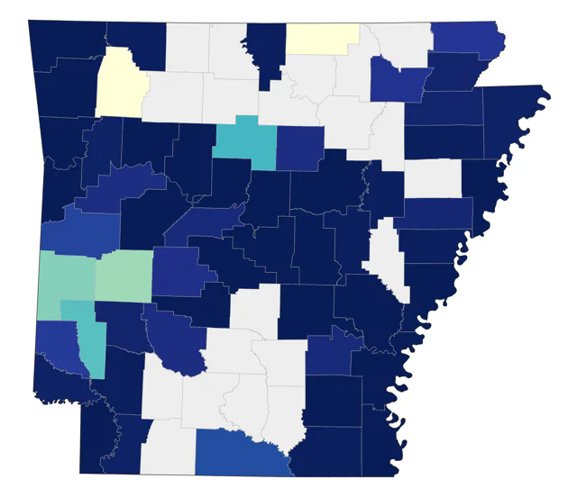 Least Tern county map