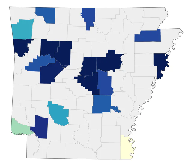 Lesser Black-backed Gull county map