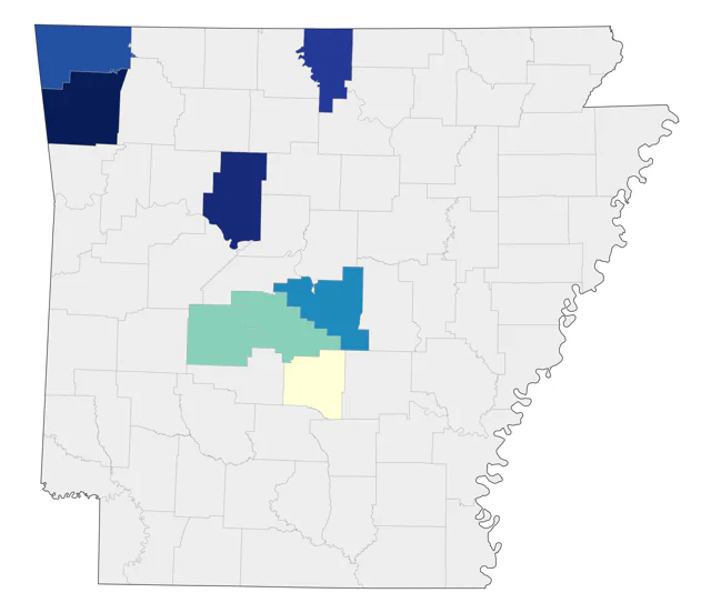 Lesser Goldfinch county map