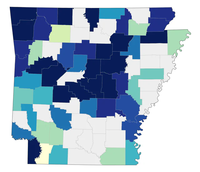 Muscovy Duck county map