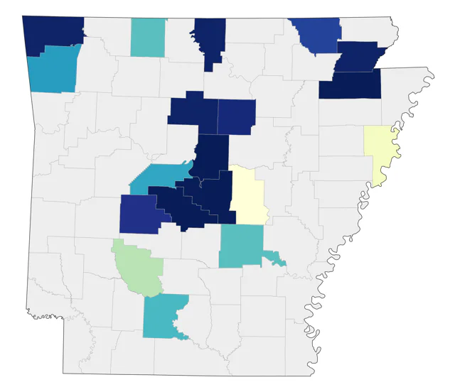 Mute Swan county map