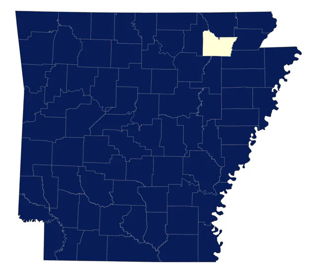 Pileated Woodpecker county map
