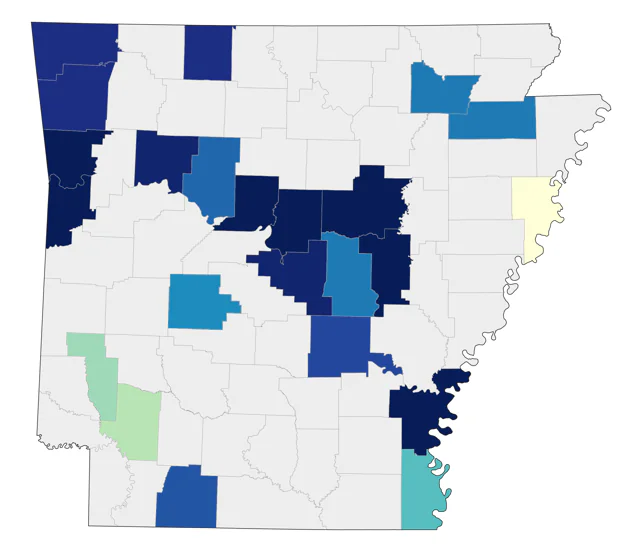 Piping Plover county map