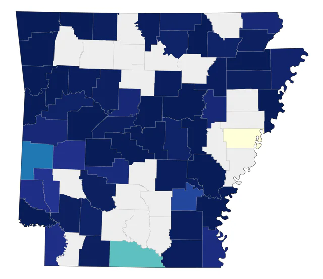 Red-breasted Merganser county map