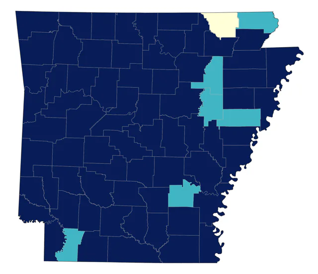 Red-eyed Vireo county map