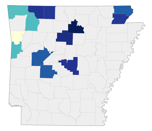 Redpoll county map