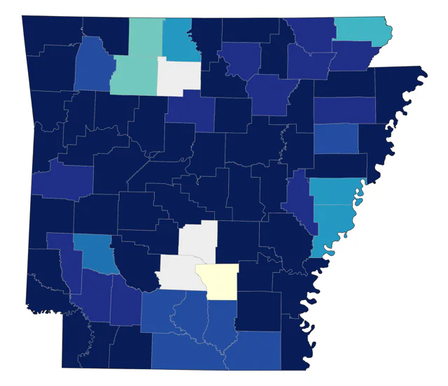 Ring-necked Duck county map