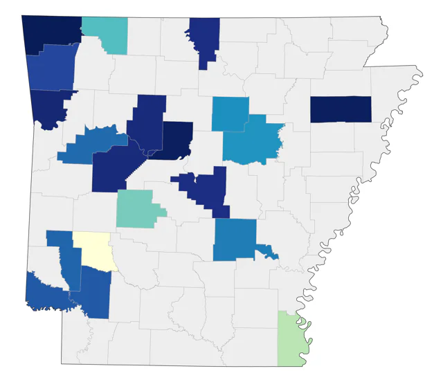 Rock Wren county map