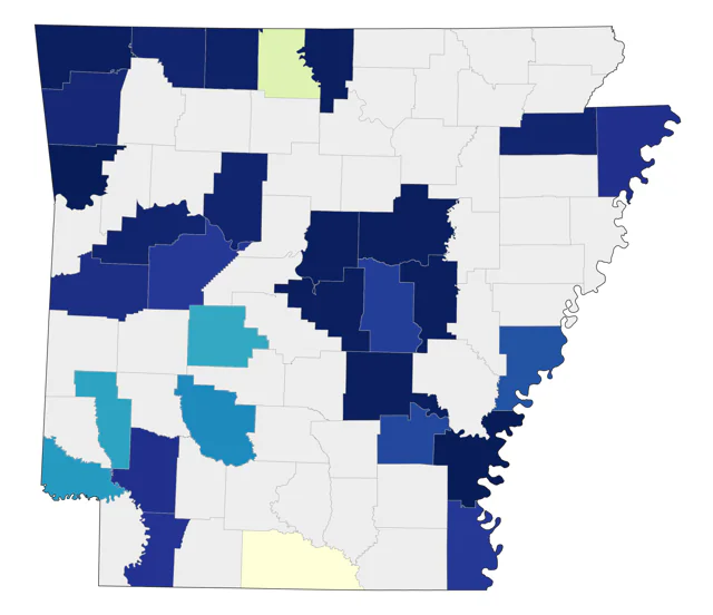 Ruddy Turnstone county map