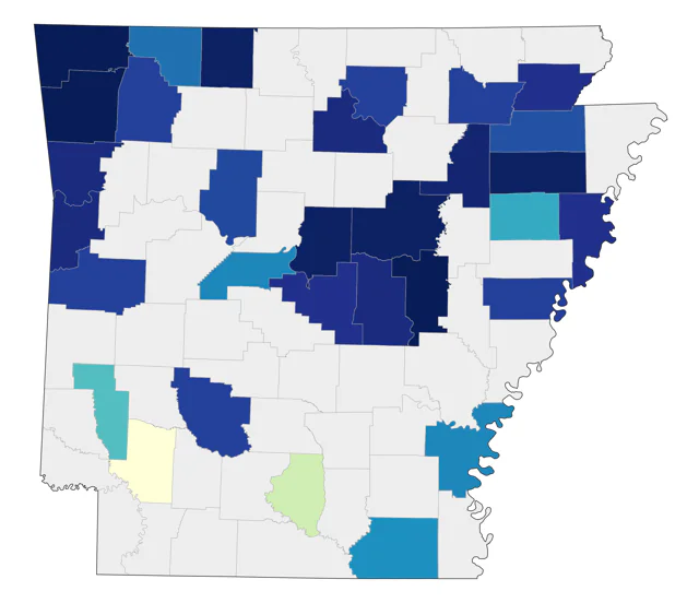 Say's Phoebe county map