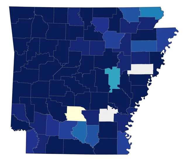Scarlet Tanager county map