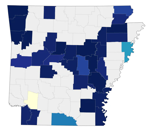 Short-billed Dowitcher county map