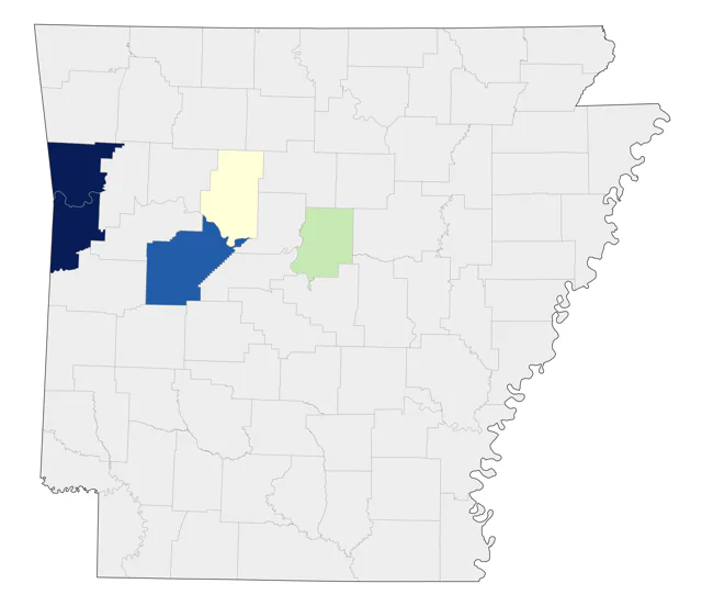 Short-billed Gull county map