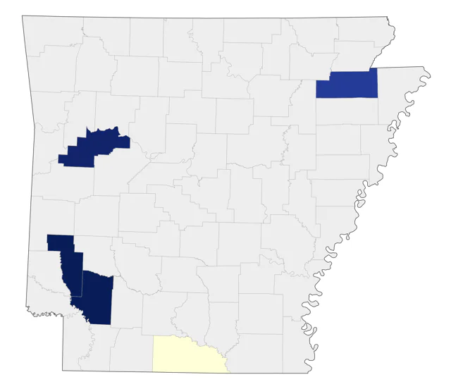 Snow Bunting county map