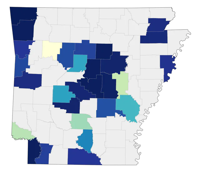 Spotted Towhee county map