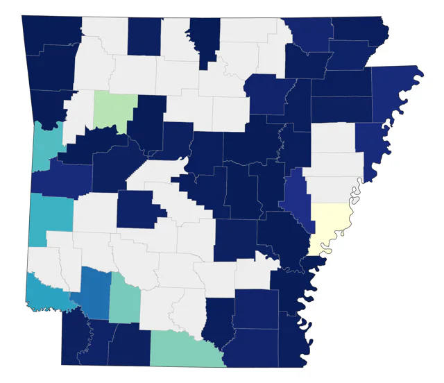 Stilt Sandpiper county map