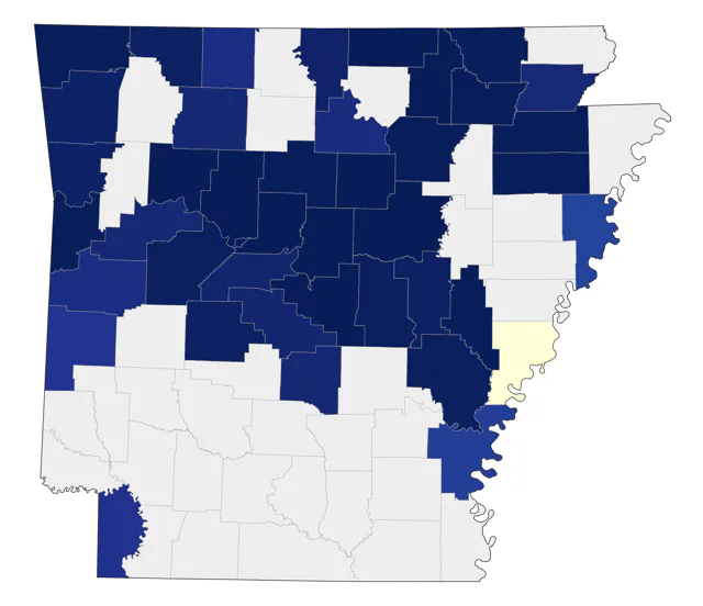 Trumpeter Swan county map