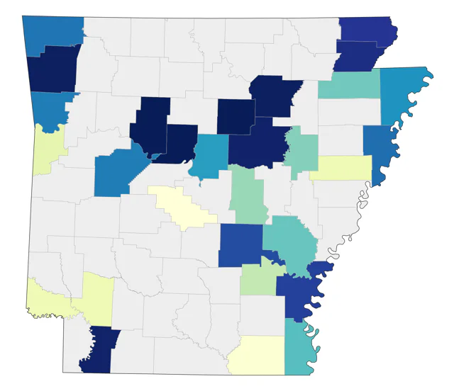 Tundra Swan county map